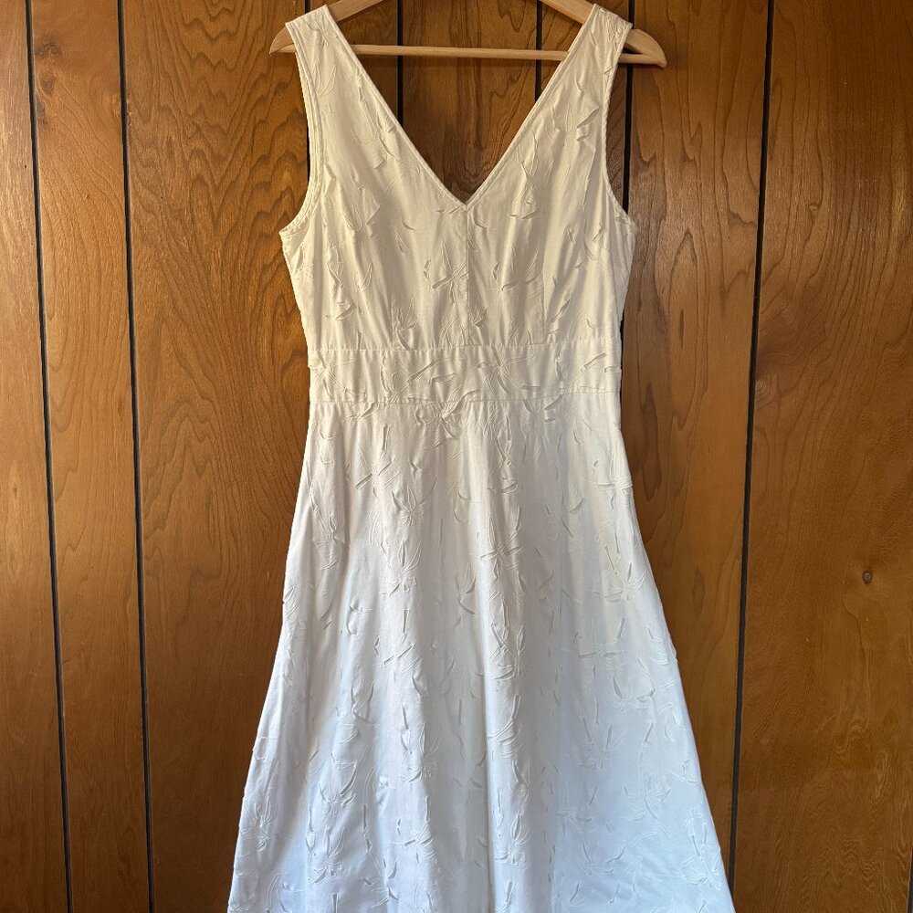 Vintage J Crew, White Cotton Midi Dress